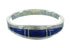 Genuine Sterling Silver Southwest Lapis Inlay Ring Size 6-3/4 AX74024